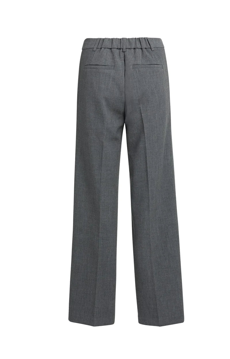 Pantalon droit à taille élastiquée