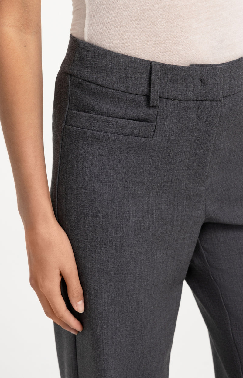 Pantalon droit à taille élastiquée