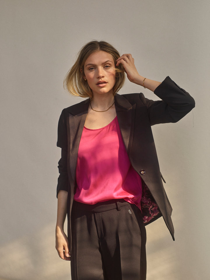 Pantalon tuxedo avec bande satin Bai Leia