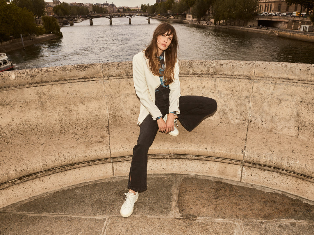 Jeans Everest effet gris avec clous