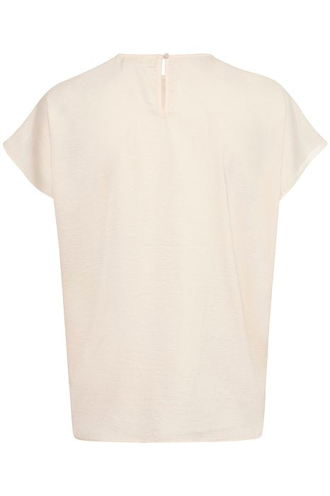 Blouse légère col rond ivoire