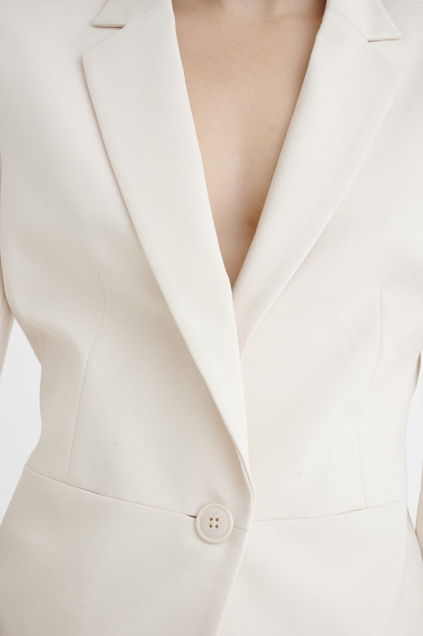 Veston ajusté sable blond court Zella