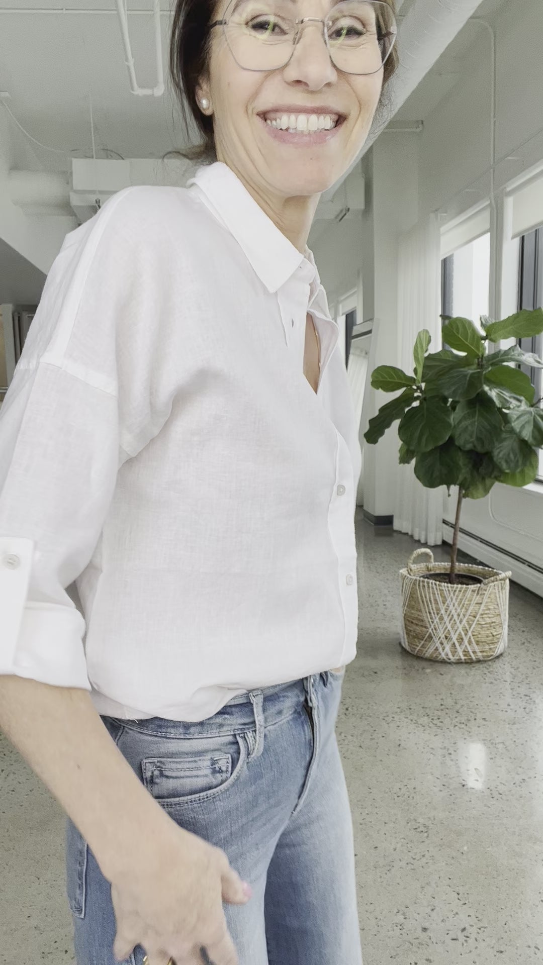 Jeans 7/8 crop light Palazzo