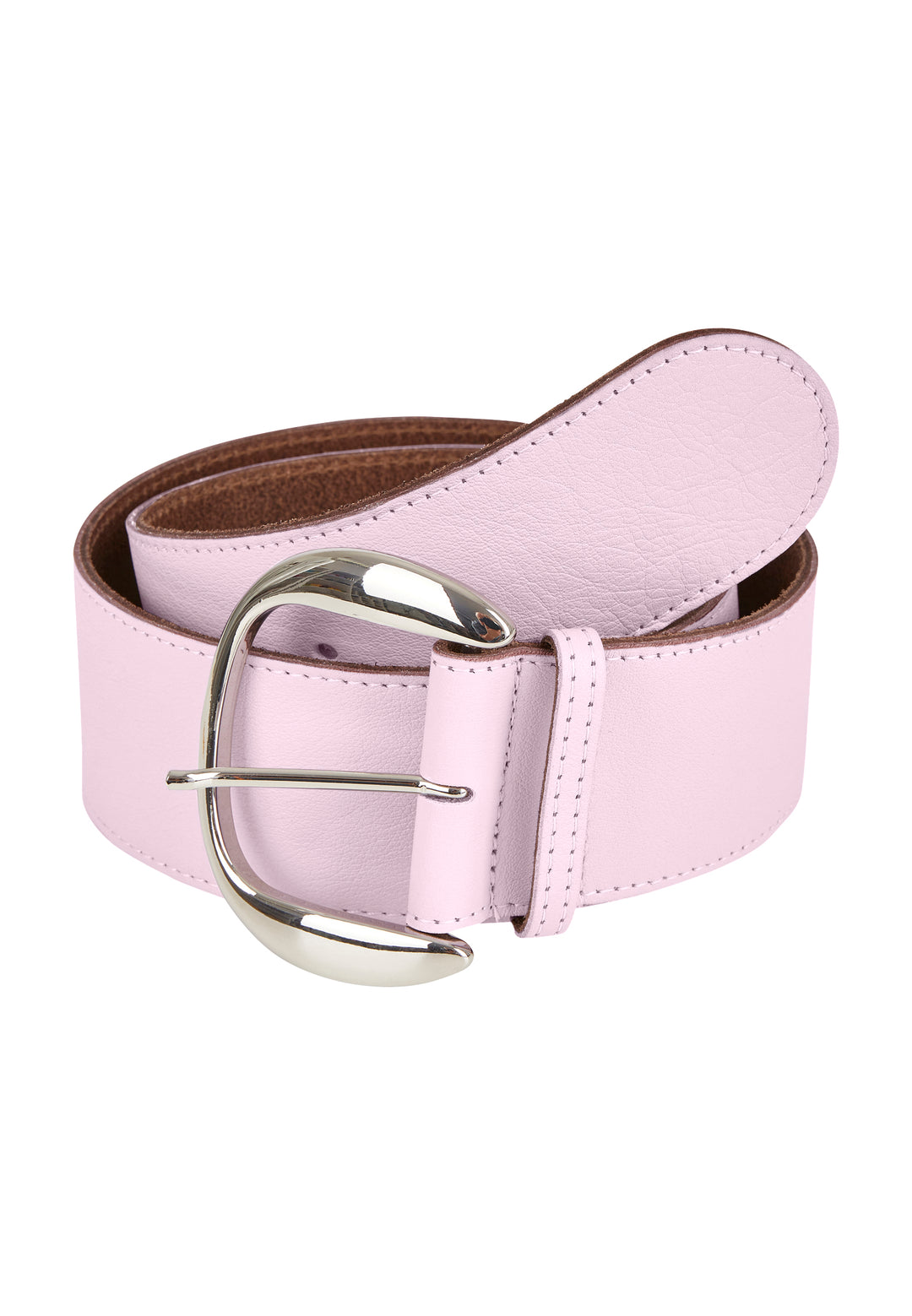Ceinture large cuir lilas 2 1/4"