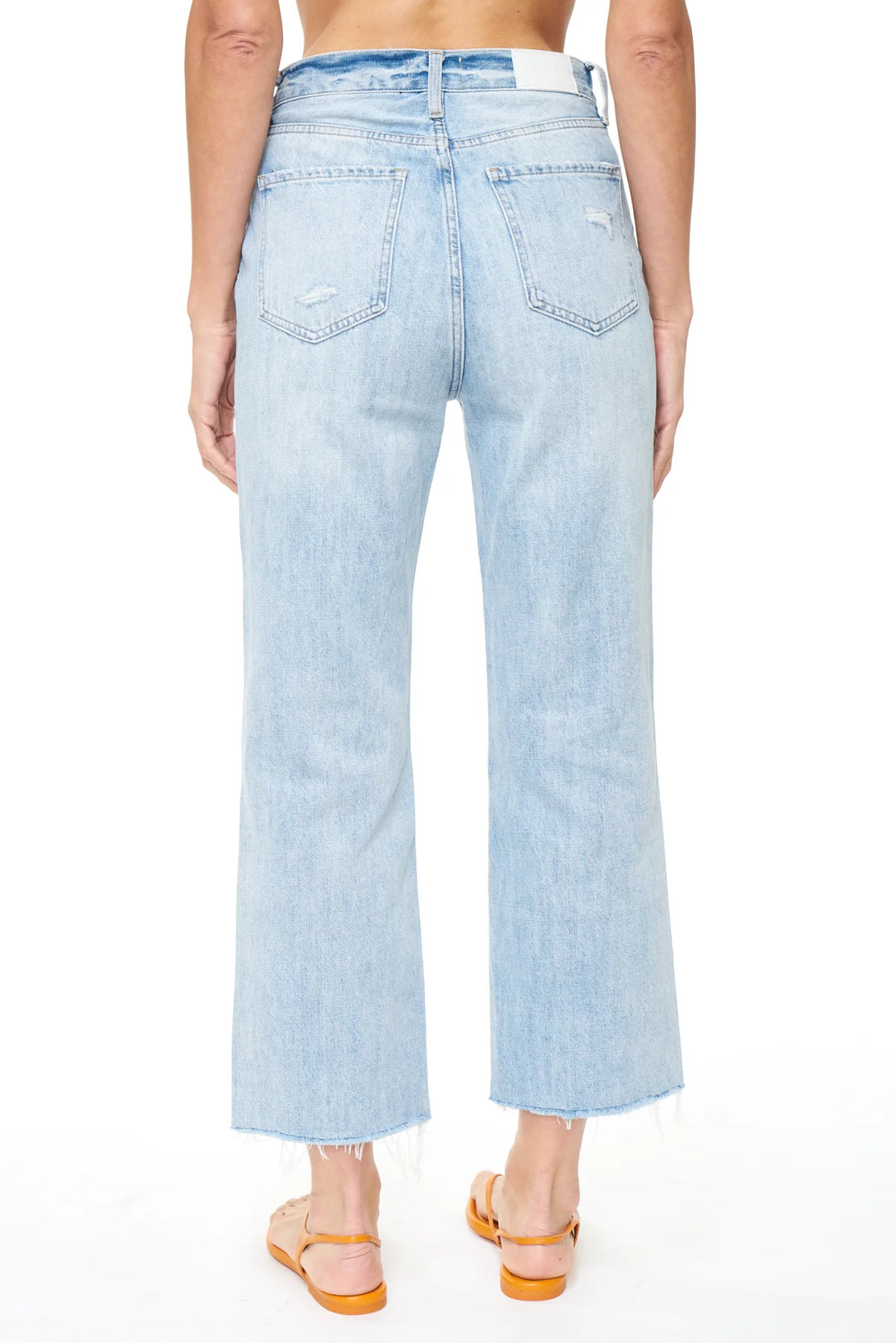 Jeans pâle défraichi Cassie crop