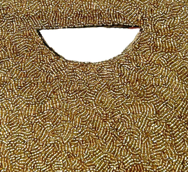 Pochette perlée dorée unie  - Tiana NY