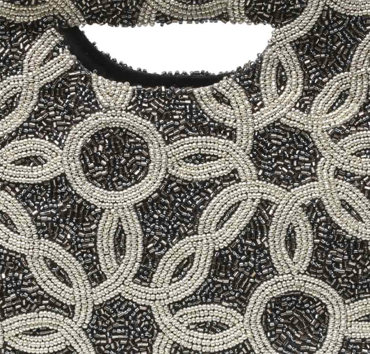 Pochette perlée cercles croisés  - Tiana NY