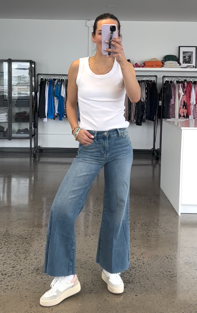 Jeans 7/8 crop light Palazzo